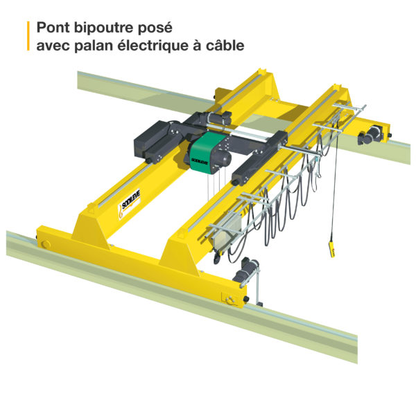 pont-roulant-bipoutre-pose-palan-electrique-cable