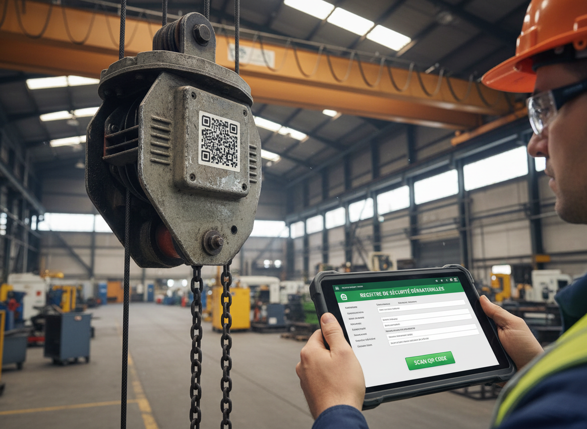 traçabilité numérique via le registre de sécurité dématérialisé d'un palan sodileve