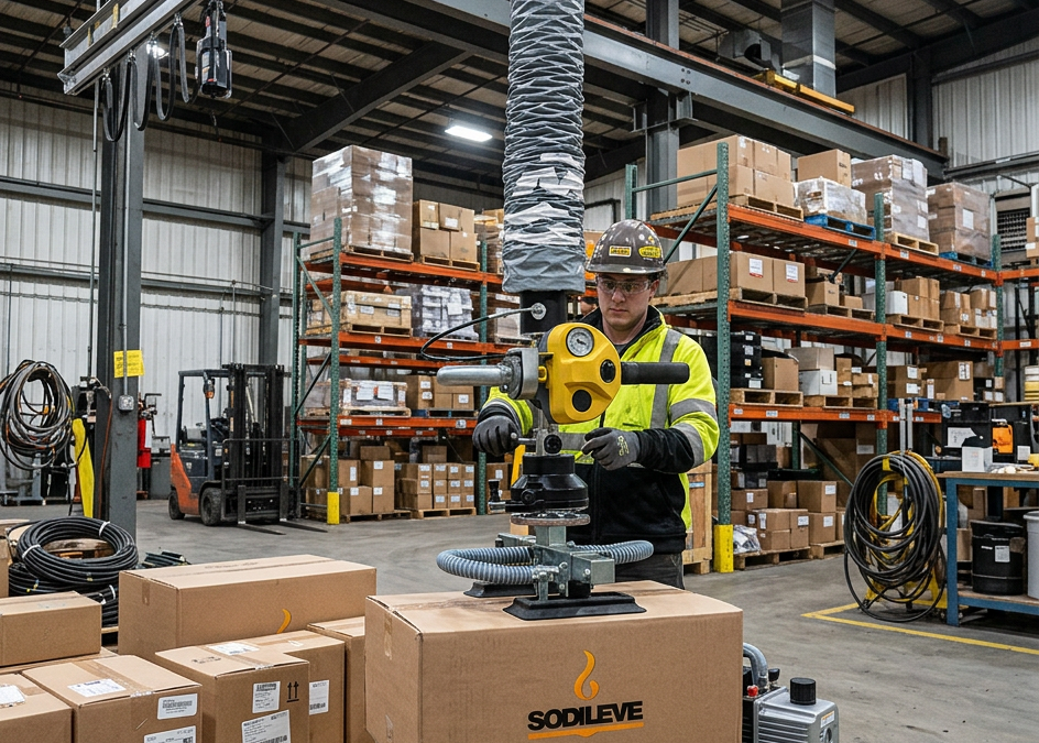 Le tube de levage : une manutention par le vide ergonomique