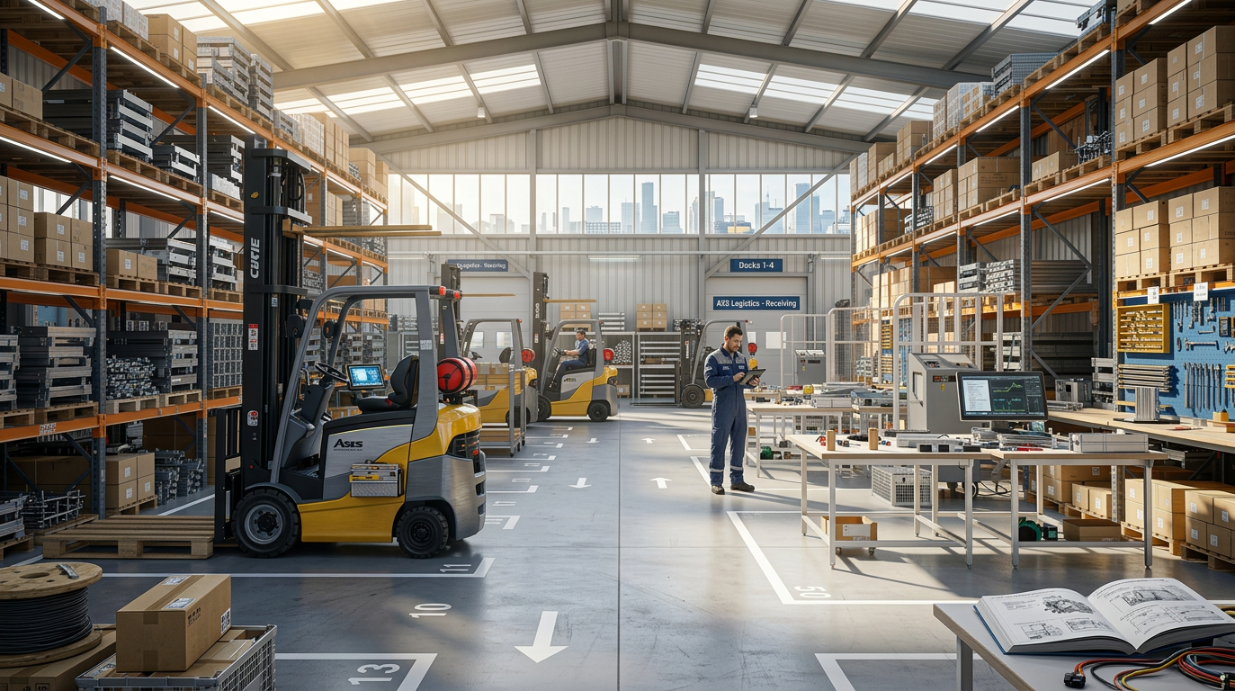 aménagement d'un atelier de manutention industrielle