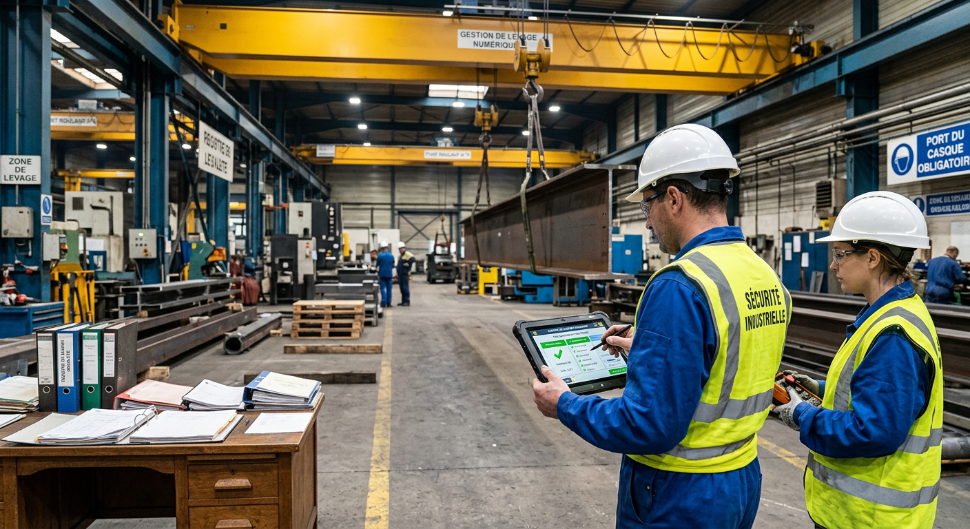 digitalisation du levage industriel substitue les registres papier
